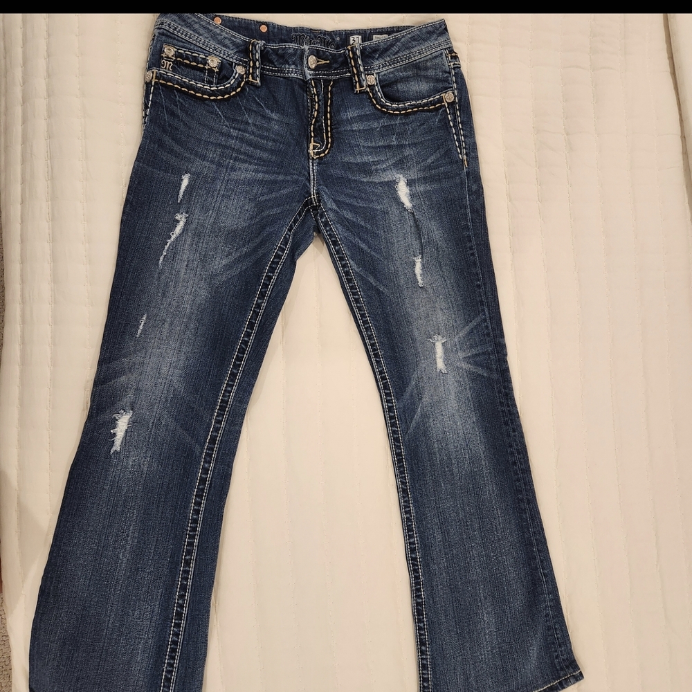 Miss Me Women's Blue Distressed Jeans